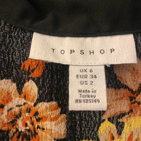 Topshop Floral Keyhole Maxi Dress with Slit XS - Picture 2 of 5